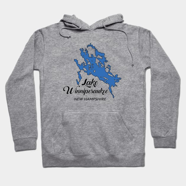 Lake Winnipesaukee New Hampshire (Blue) Hoodie by ACGraphics